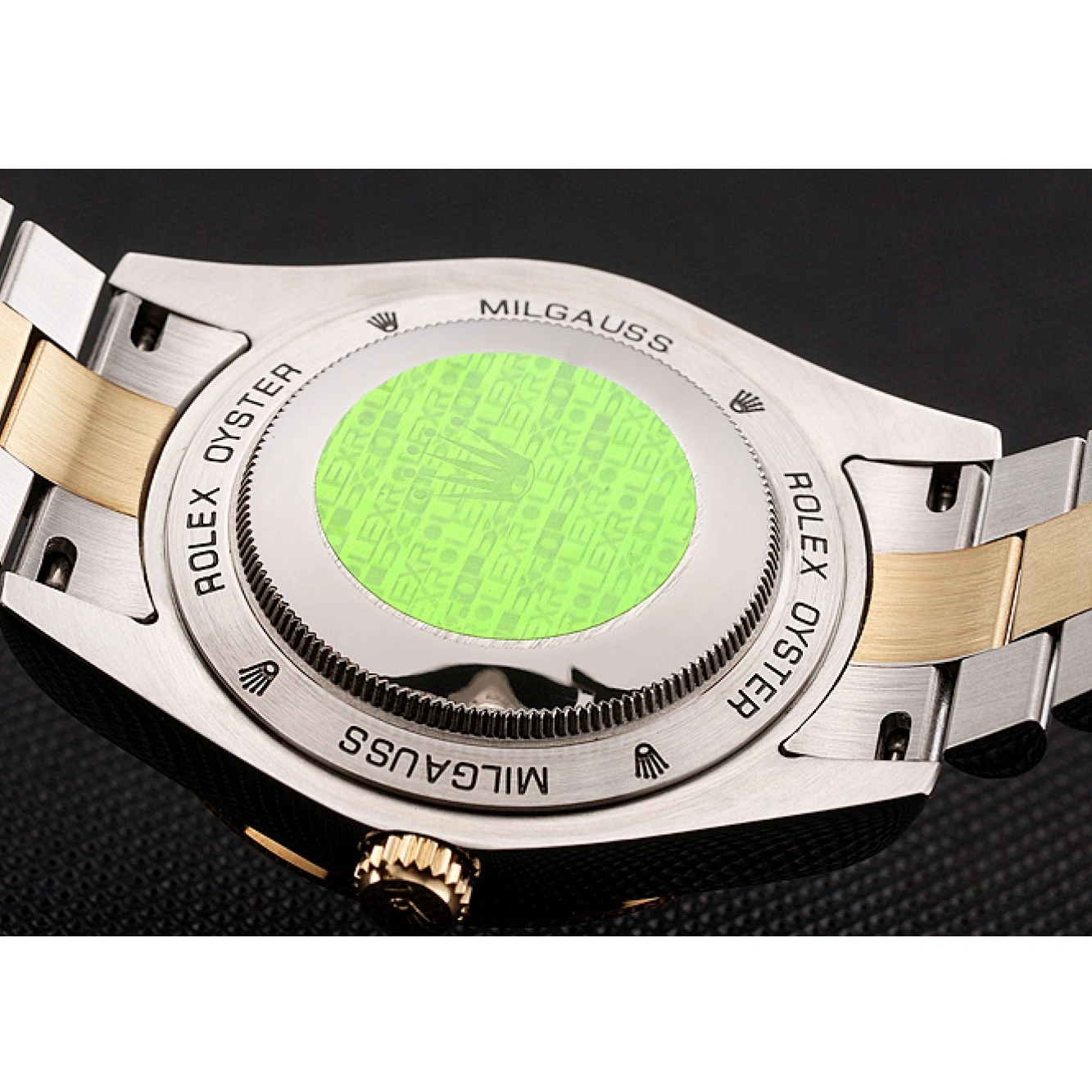 Aaa replica Dial Tone Bracelet Diamond Swiss Bezel Rolex Two Champagne 1454103 Day-Date 0802